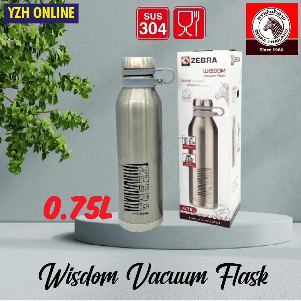 [100 Original] Zebra Vacuum Flask 1.0L WISDOM Stainless Steel Water Bottle Hot Cold Shopee