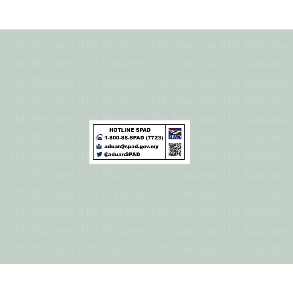 VINLY STICKER /A/T/KA/C70/80 80/90 SPAD HOTLINE JPJ PUSPAKOM APPROVE ...