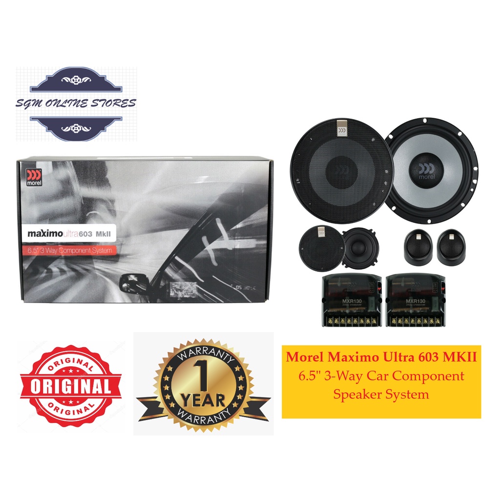 Morel Maximo Ultra 603 MKII 6.5inch 360 Watts Peak 3Way Car