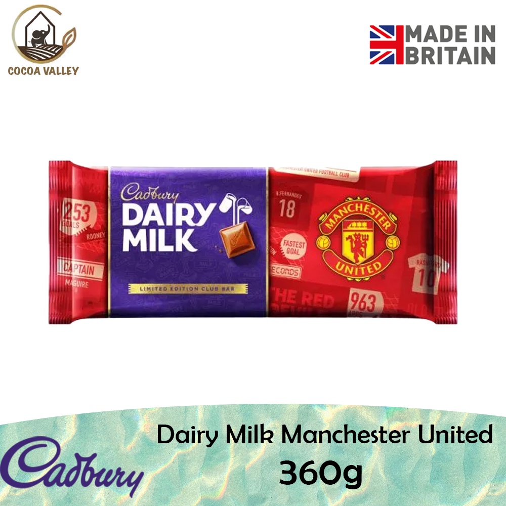 Cadbury Dairy Milk Manchester United Chocolate Bar 360g (Made in UK) Shopee Malaysia