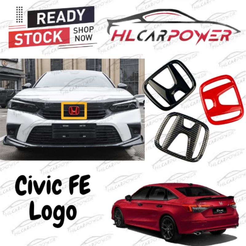 Gloss Black Emblem Badge Set (4PCS) For Honda Civic Sedan 2022-2025 – Front & Rear – Autoppro