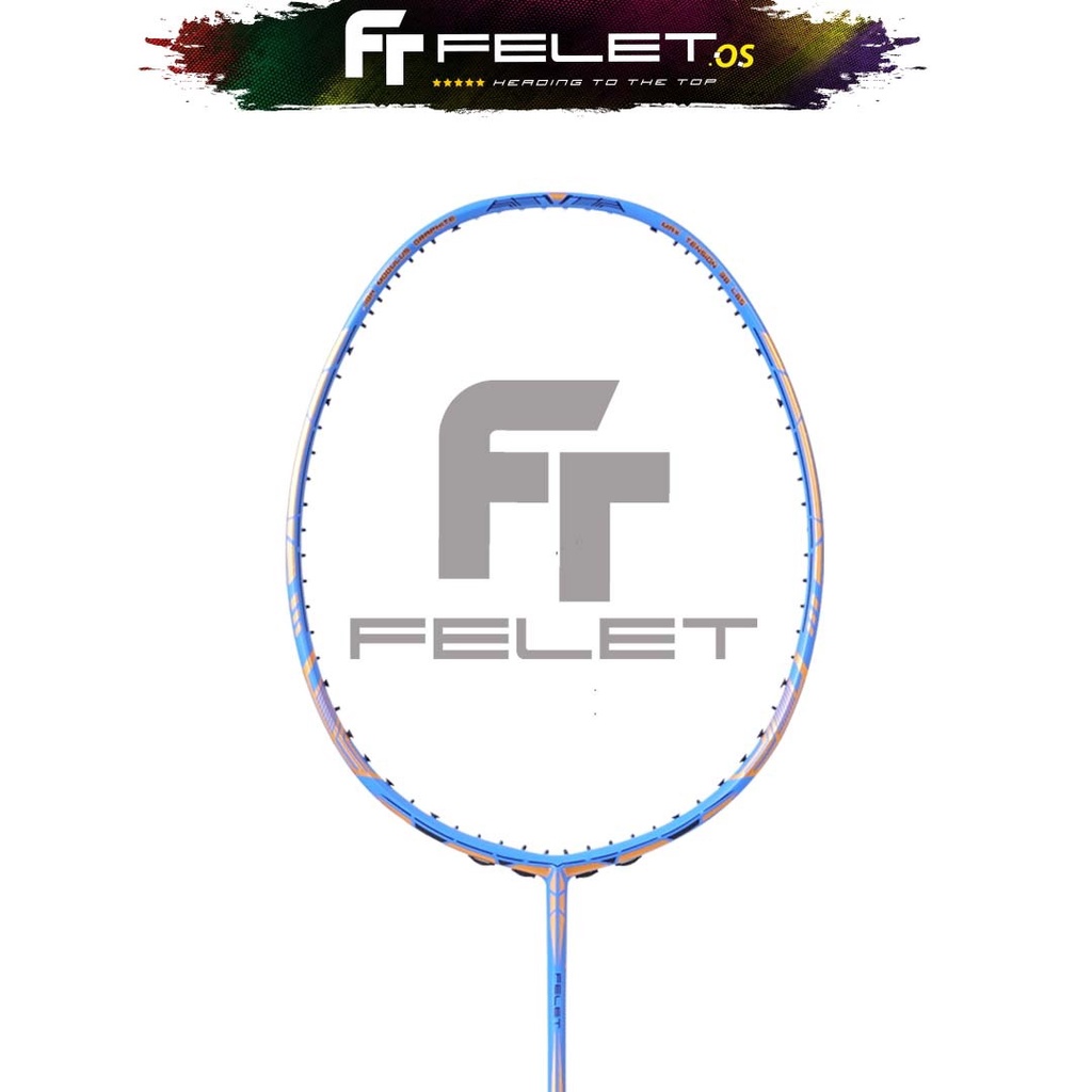 FELET Badminton Racket TJ Tech Raytheon 7 &amp; 8 3U, 4U MAX TENSION 38LBS