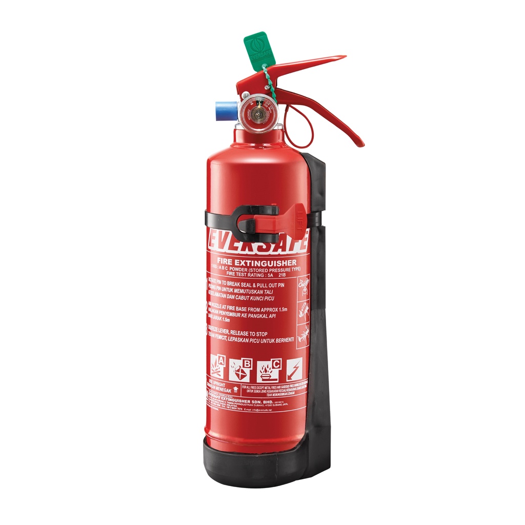 1KG ABC DRY POWDER FIRE EXTINGUISHER EVERSAFE / Pemadam Api (Puspakom ...