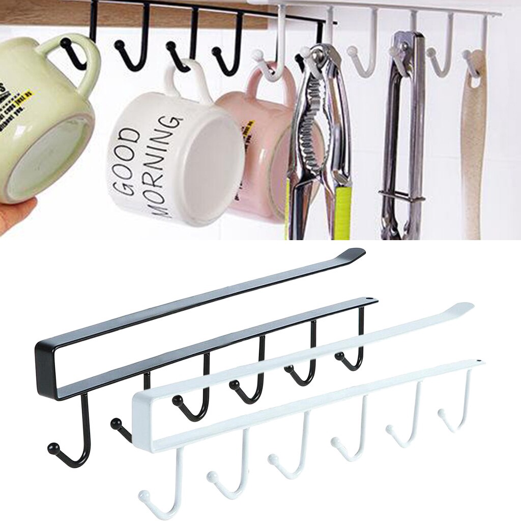 Kitchen Nailless Hook Storage Rack MultiFunction ClosetRow