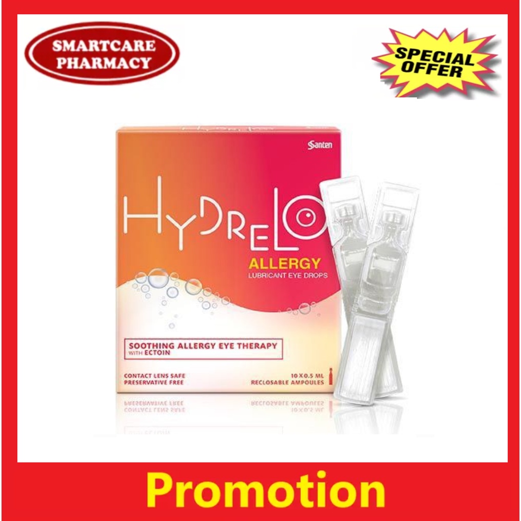 HYDRELO ALLERGY LUBRICANT EYE DROPS WITH ECTOIN 10 X 0.5ML (Eye