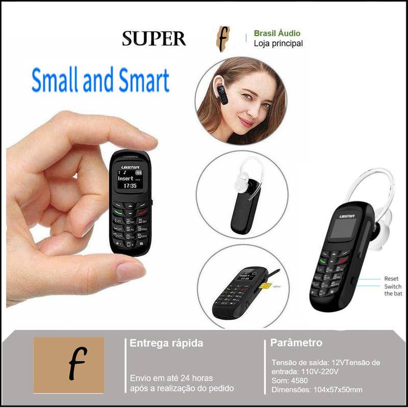 L8star BM70 - Mini Téléphone Portable GSM Bluetooth - Double SIM - Débloqué - Noir