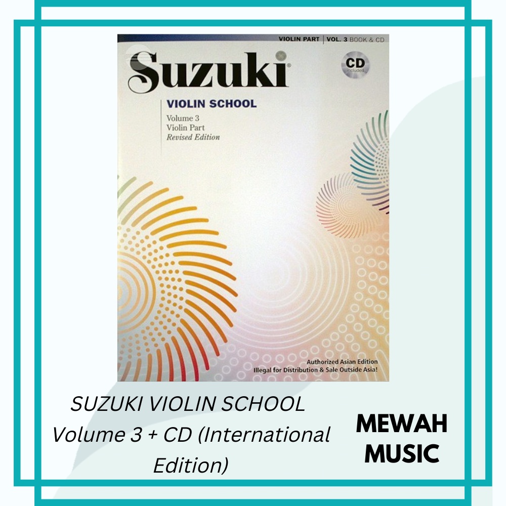 SUZUKI VIOLIN SCHOOL Volume 3 + CD (International Edition) | Shopee ...