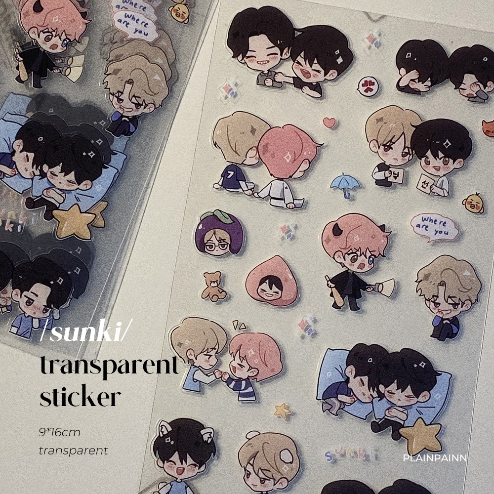 [EN-] Foxsun/sunki transparent sticker sheet | Shopee Malaysia