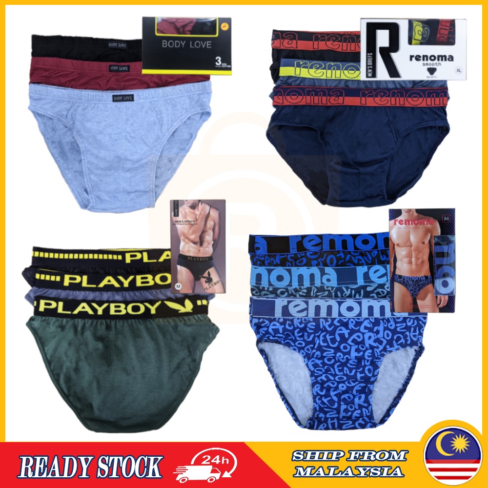 [ 3HELAI = 1 BOX ] ( HARGA BORONG ) RENOMA MEN BRIEF UNDERWEAR SELUAR ...