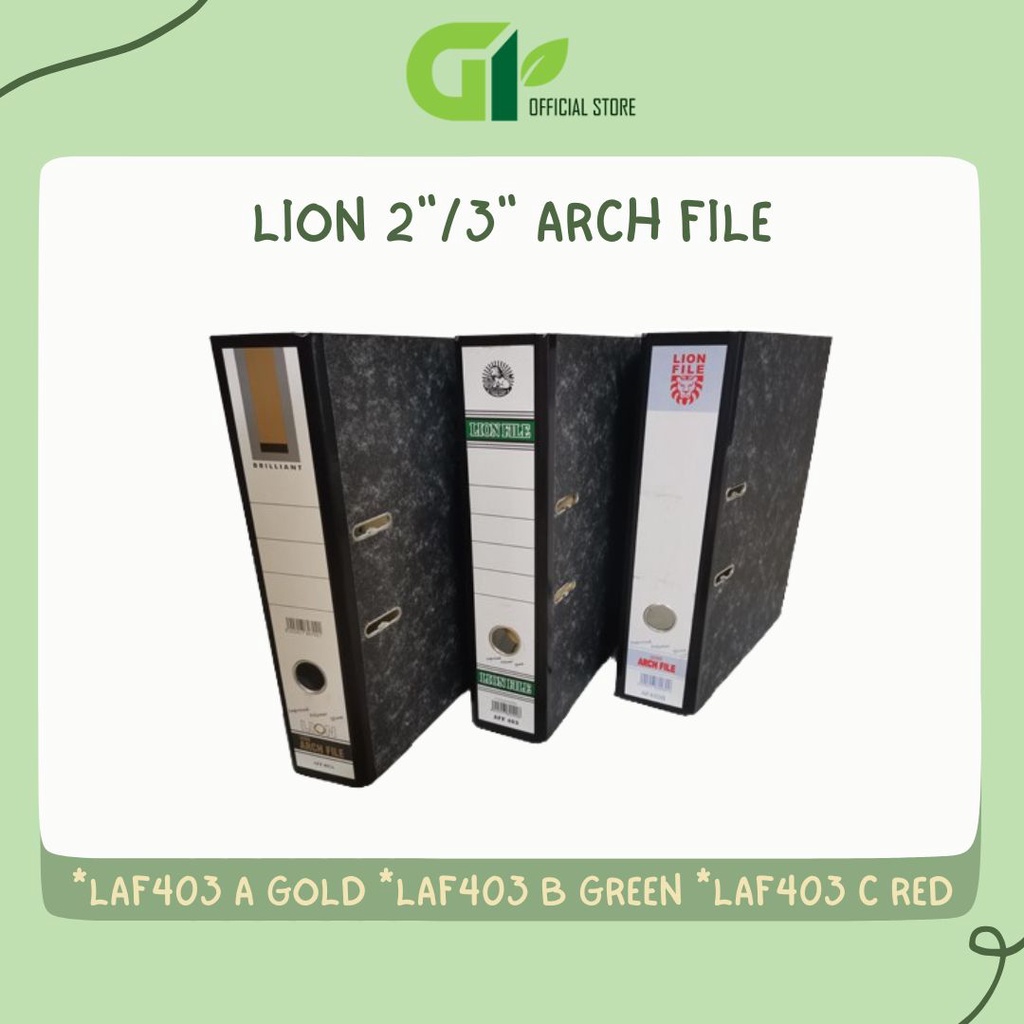 [GY Office] Lion/Elephant File Lever Arch File F4 3'' (Sold In Carton