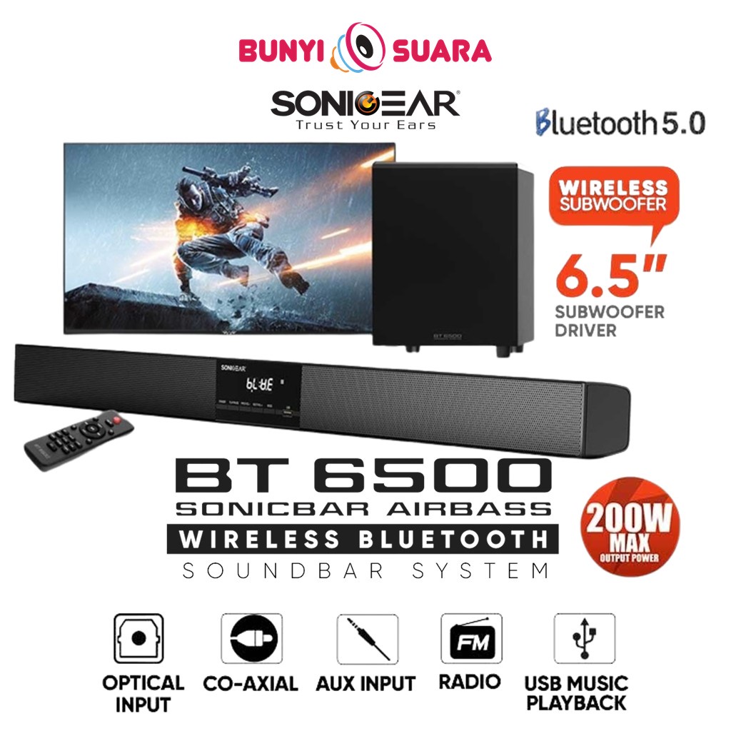 Soundbar with best sale sub output