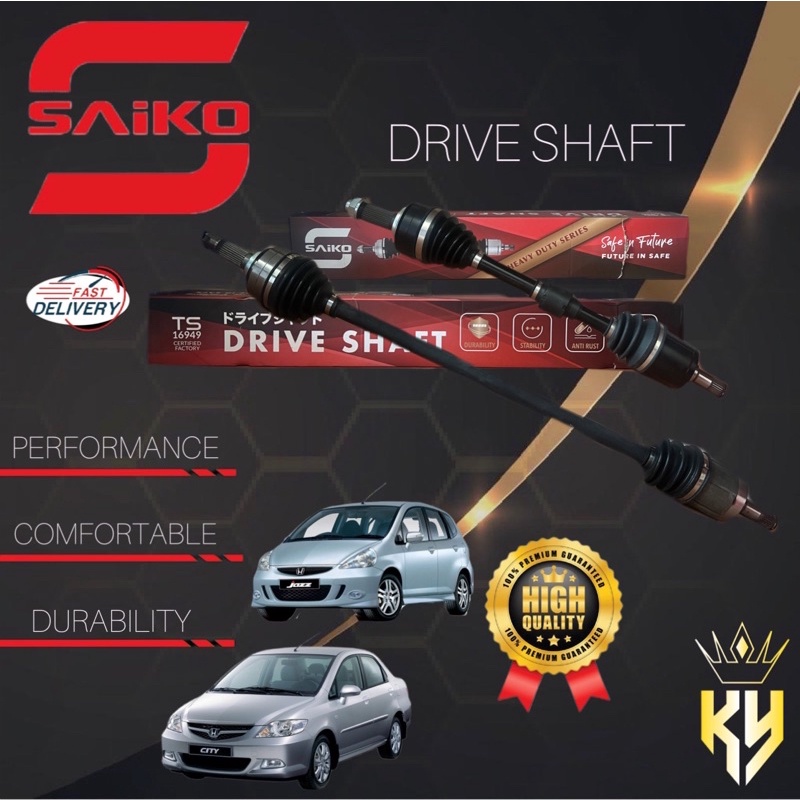 SAIKO DRIVE SHAFT HONDA CITY SEL IDSI, VTEC JAZZ SAA 20032008 (HO8