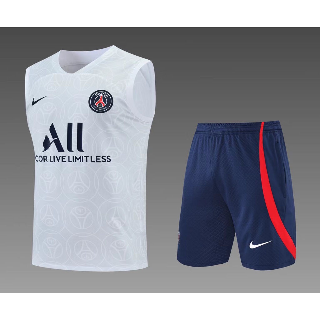 22 23 PSG Training Vest Singlet Set Shorts Jersey Sleeveless football Shirt for MESSI MBAPPE NEYMAR Shopee Malaysia