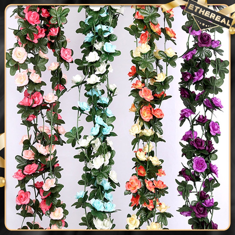 2.5m Fake Rose Vine Flowers Garland Plant Artificial Flower Hanging
