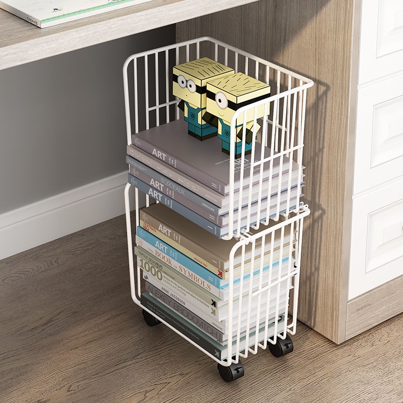 Small Book Shelf beside Desk Book Storage Shelf under Desk Mobile