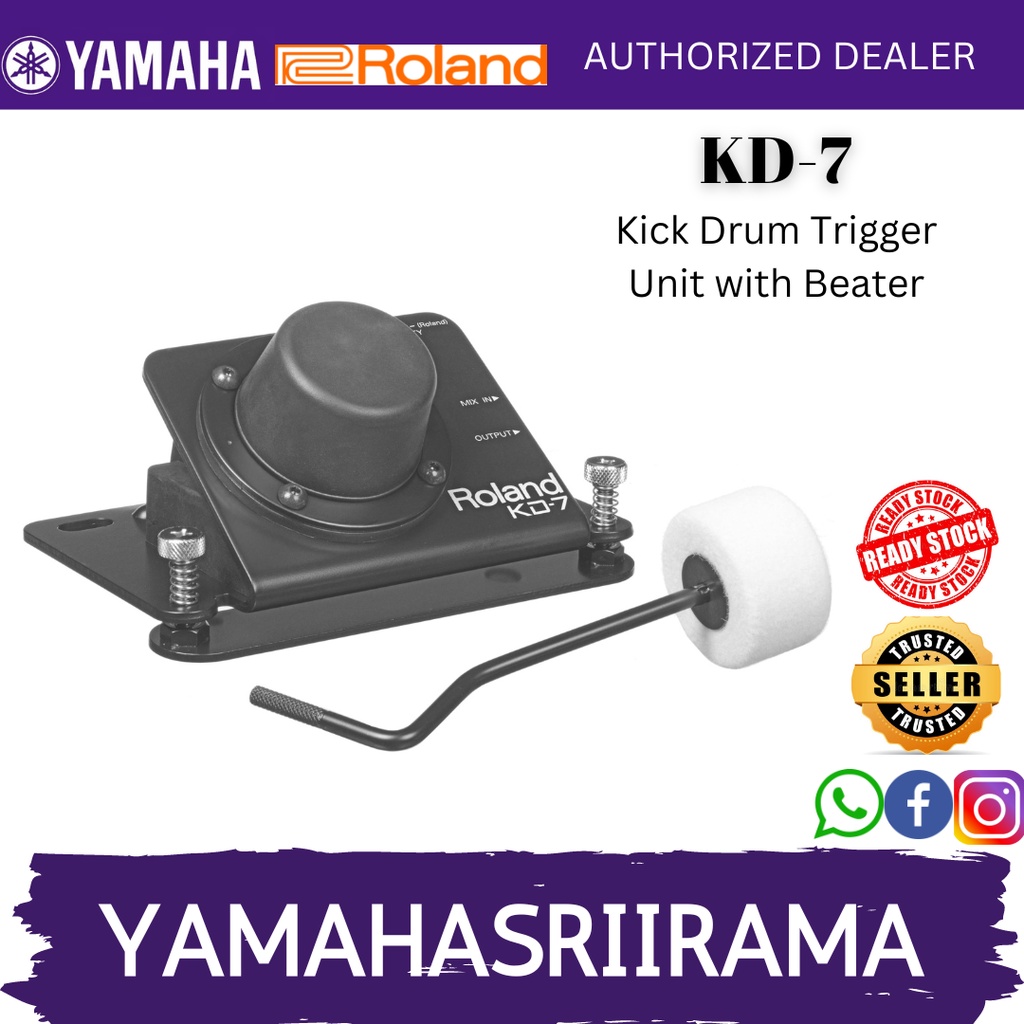 Roland KD-7 Kick Drum Trigger Unit with Beater (KD7 KD 7) | Shopee