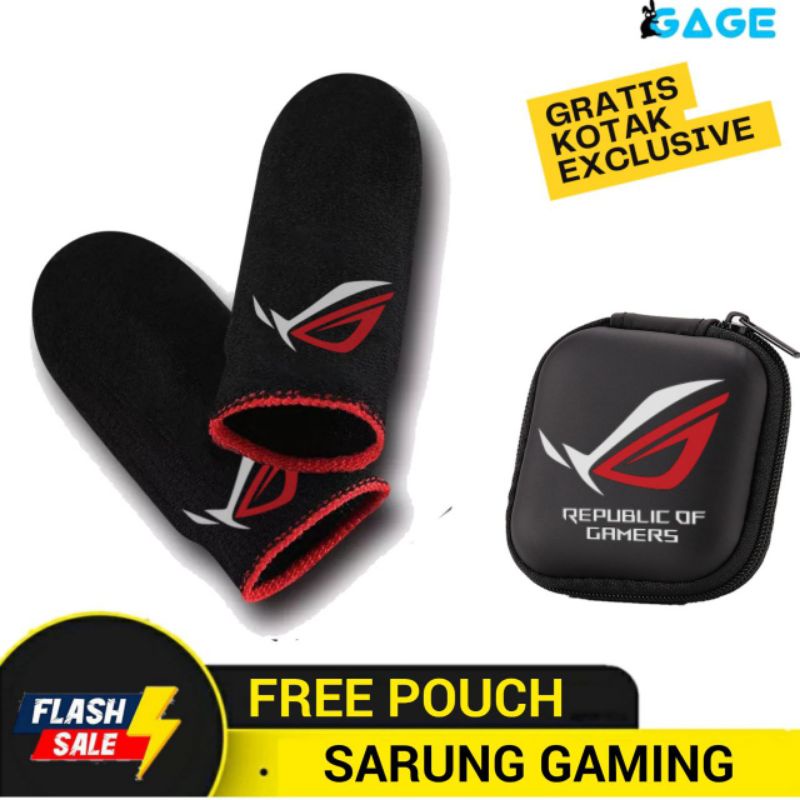 Free BOX POUCH Thumb Finger Gloves Gamers Gaming Super Sensitive