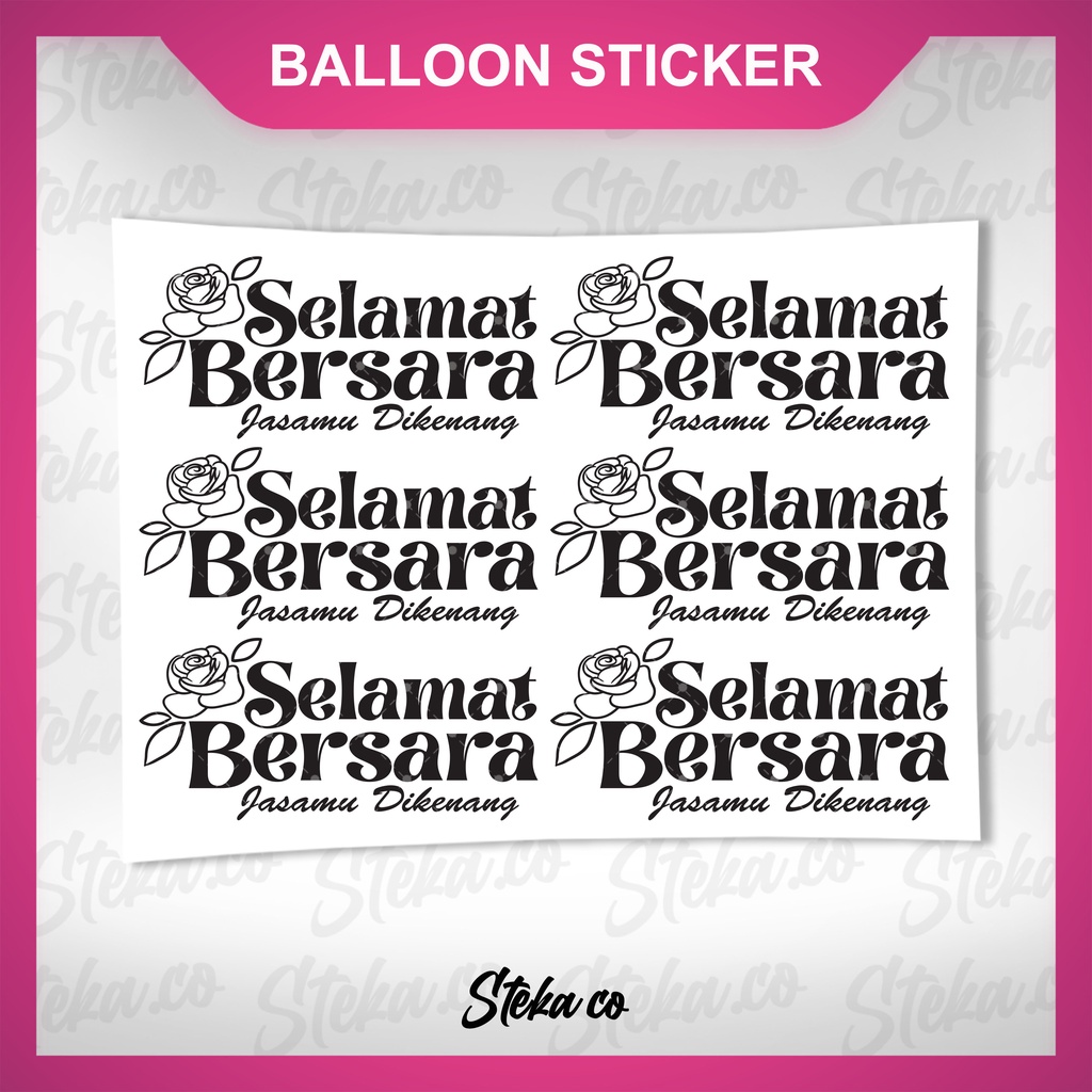 [ 6pcs ] Dalam Saiz A4 / Selamat Bersara / Stiker Belon / Balloon ...