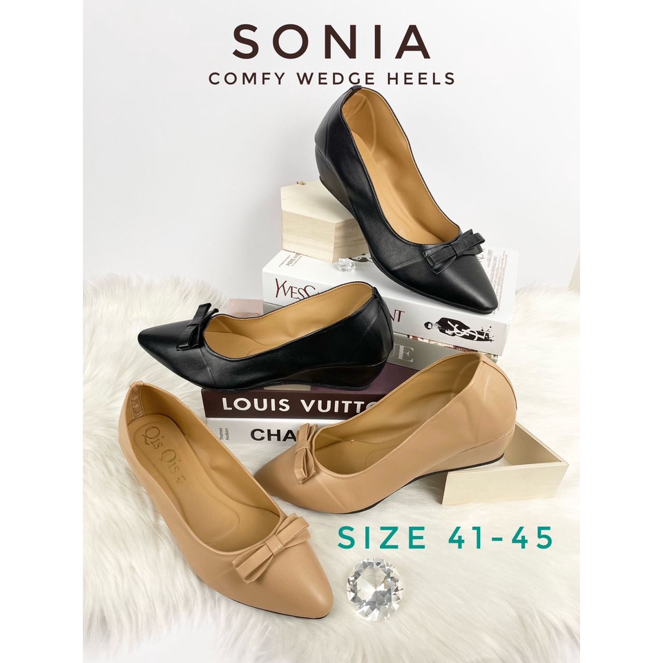 Ready Stock🔥 SONIA Big Size Shoe Plus Size Pump 41 to 45 Comfortable