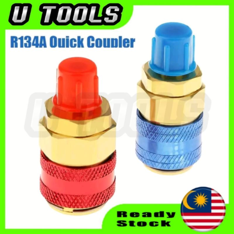 Car Quick Coupler Connector Freon R134a Gas Aircond Kereta Air ...