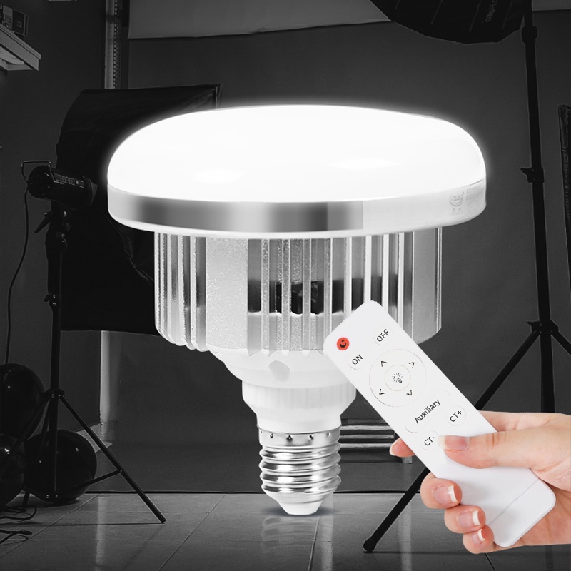 E27 85W Lamp Bulb Dimmable LED Video Light Bulb For Softbox Photo