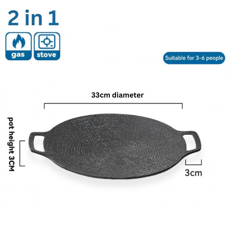 TROFEO KP33 Korea Frying Pan 33mm Flat Pancake Griddle Indoor outdoor