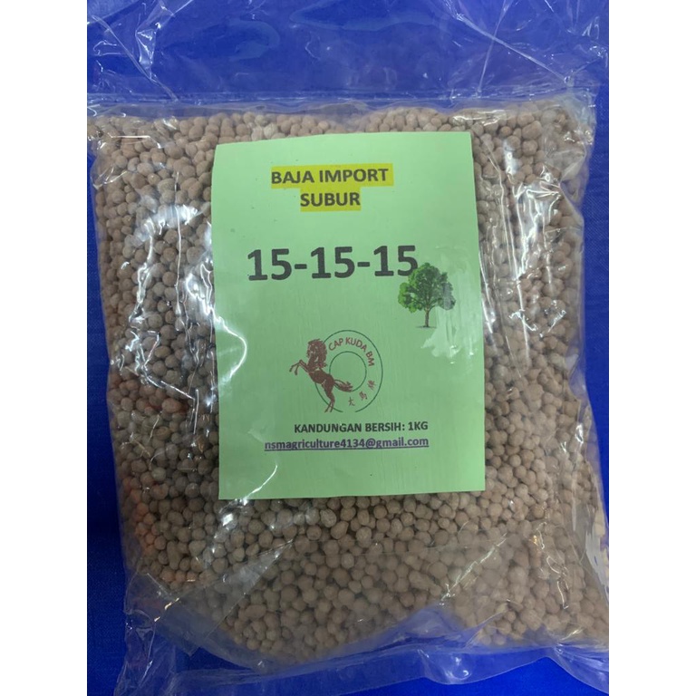 1kg Imported Fertilizer Baja Subur Pokok Dan Daun 15 15 15 Baja 15 15 15 City Farm Shopee