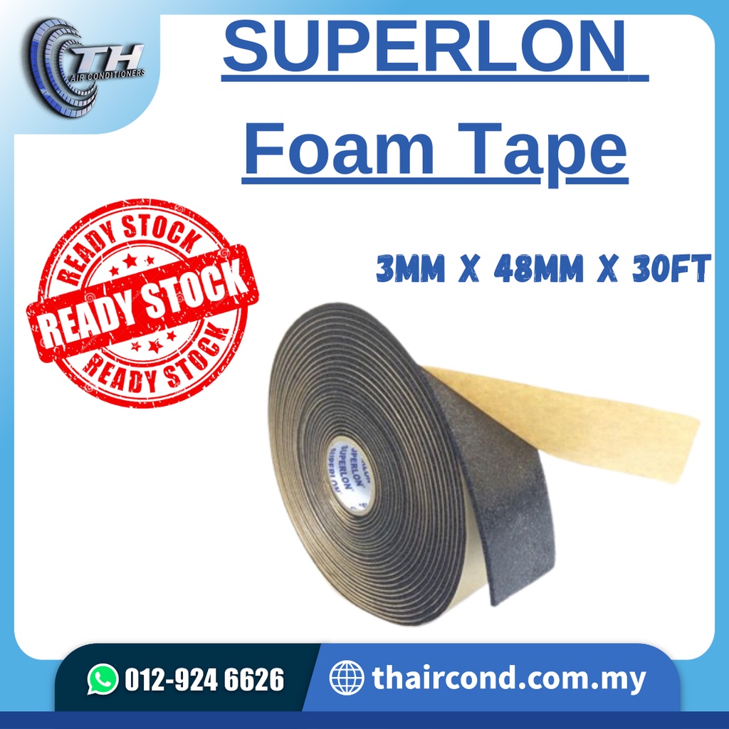 SUPERLON Insulation Foam Tape 3mmx48mmx30ft | Shopee Malaysia