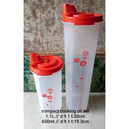Compact cooking oil Container stor n pour tupperware | Shopee Malaysia