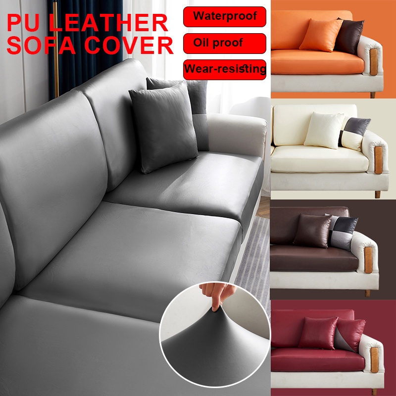 Three Defense Leather Sofa Seat Cushion Cover Waterproof Pu Sectional