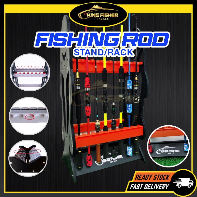 KFT Fishing Rod Rack Rod Stand Joran Rak Pancing Rak Mancing Display ...