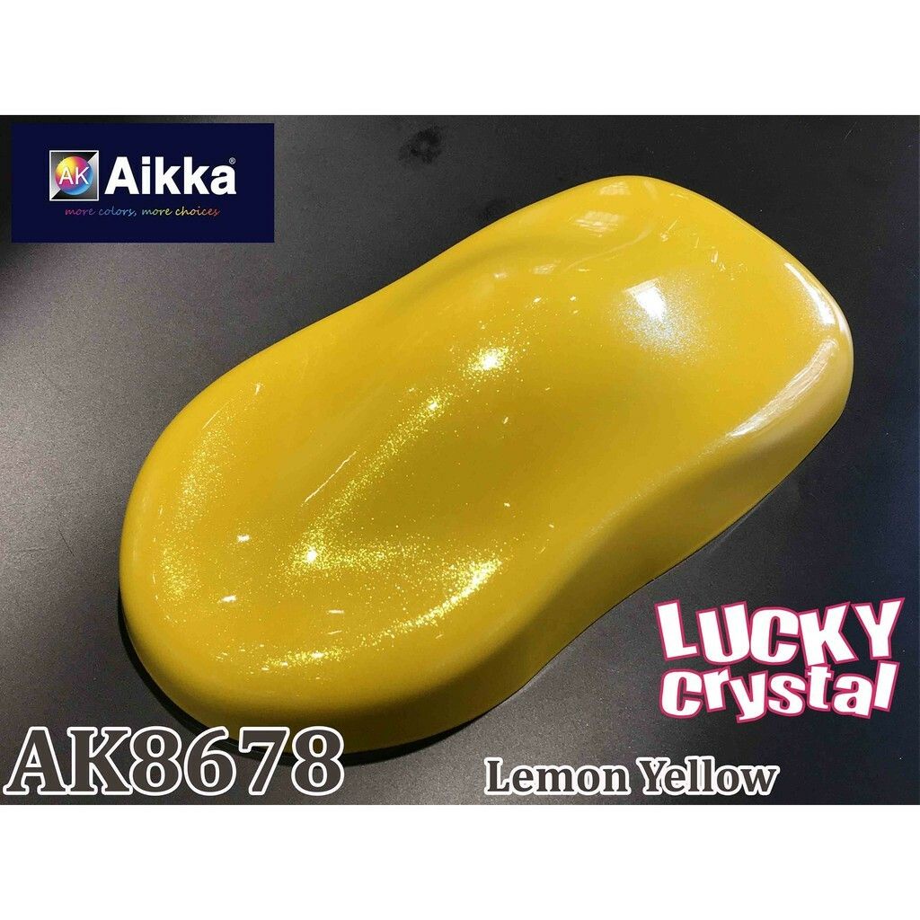 AIKKA AK8678 LEMON YELLOW *** LUCKY CRYSTAL 2K CAR PAINT SPECIAL EFFECT