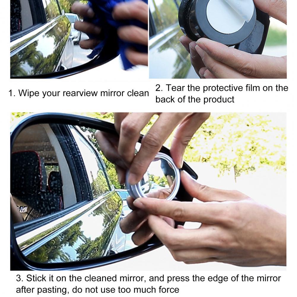 Round Blind Sport Mirror Wide Angle Viewing Angle Adjustable 360 ...