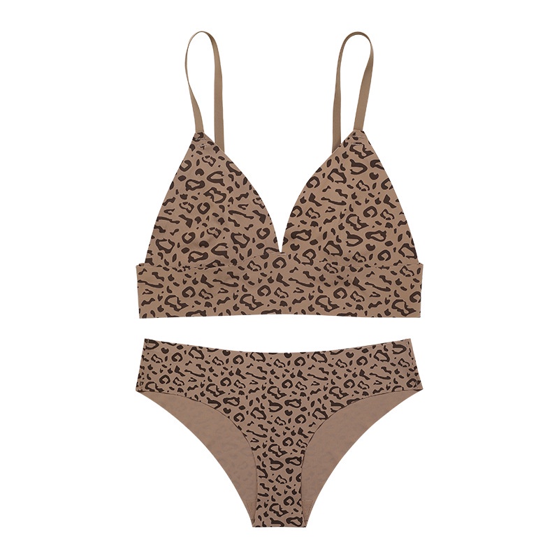 Women's lingerie set elegant sexy leopard print comfortable lace