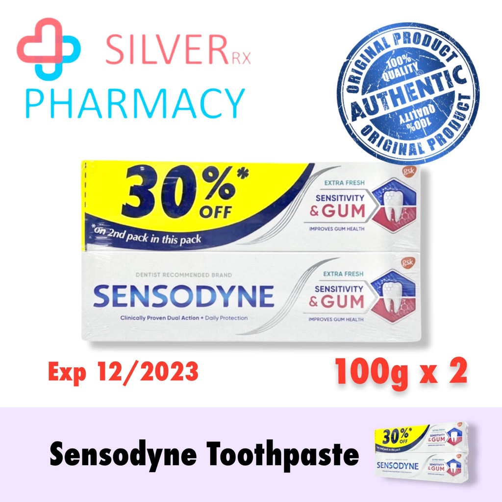 Sensodyne Sensitive & Gum Extra Fresh Toothpaste 100G Twin Pack