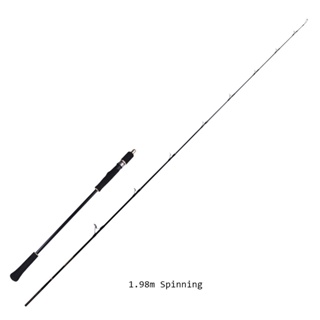 Solid Carbon Slow Jigging Fishing Rod 1.98m 100-300g Lure Weight