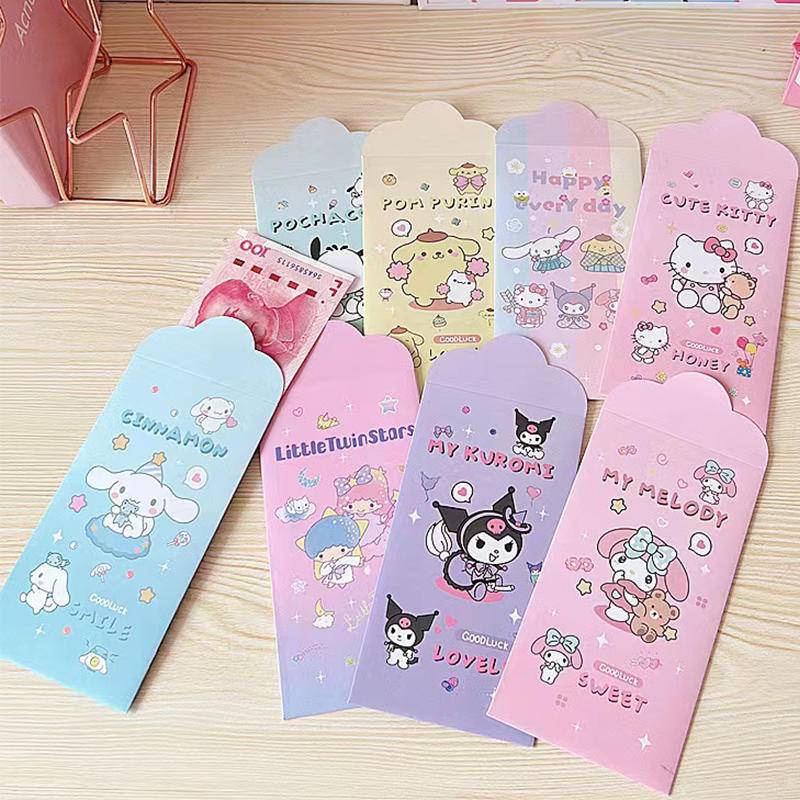 4Pcs/Lot 2022 Sanrio Angpao kuromi mymelody Cinnamoroll Red Envelopes ...