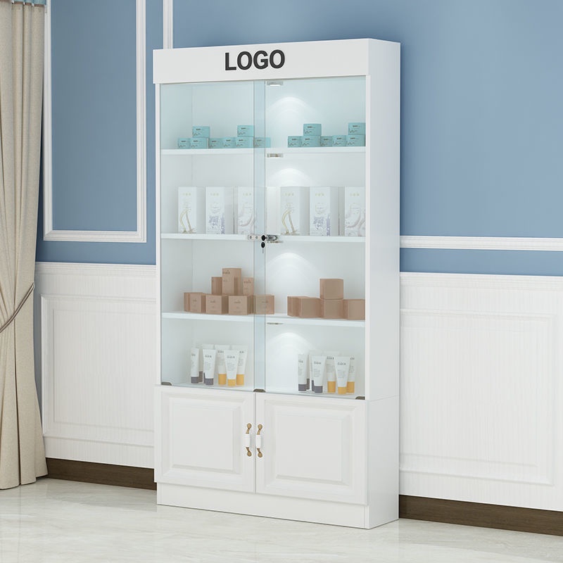 Cosmetics Glass Door Display Beauty Salon Simple Modern