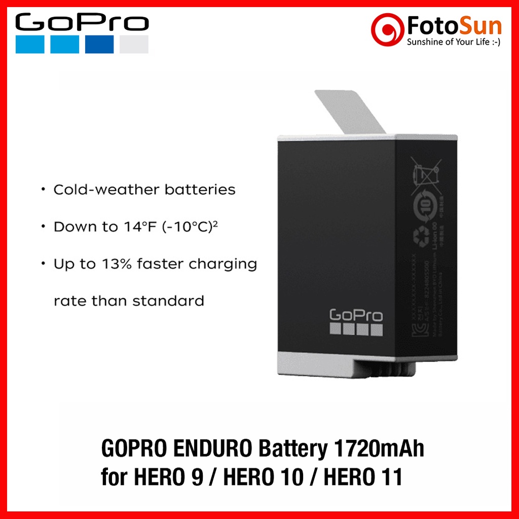 GOPRO HERO Enduro battery / battery kit for GOPRO HERO 11 / Hero 10 ...