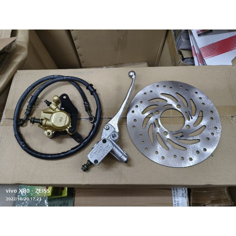 honda wave110 dash front disc brake pump set / full set 4 in 1 with master pump / caliper / disc