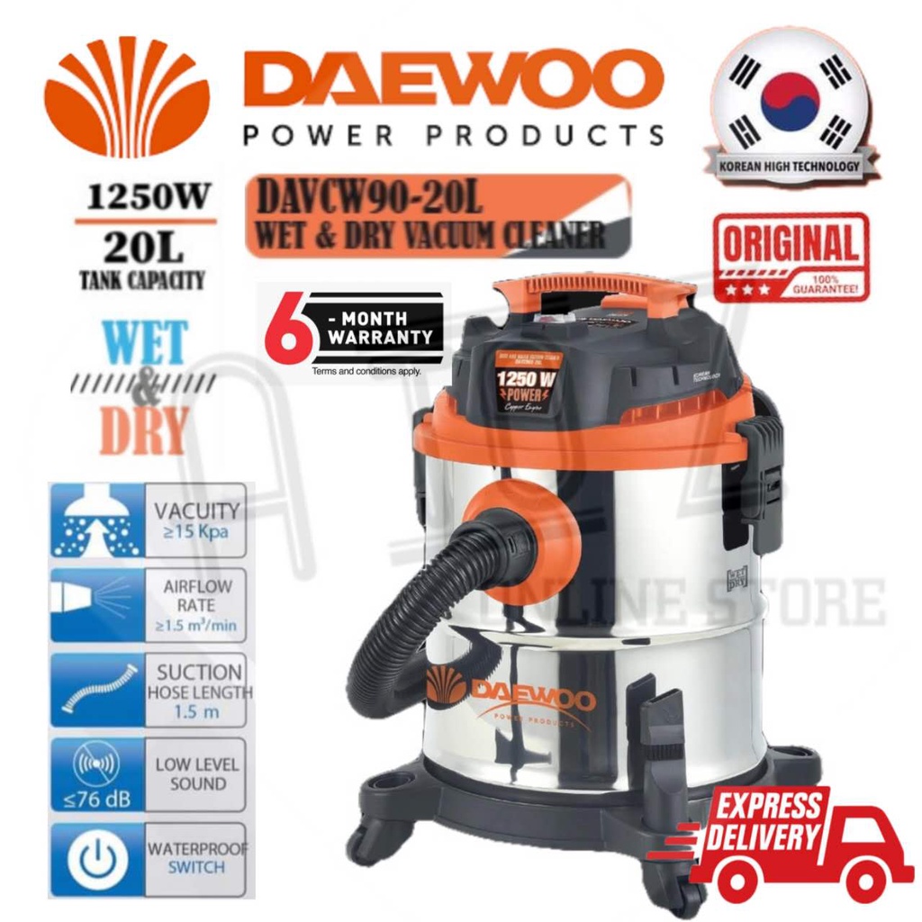 Daewoo Pro Vacuum Cleaner Series Wet & Dry Vacuum Cleaner 20L