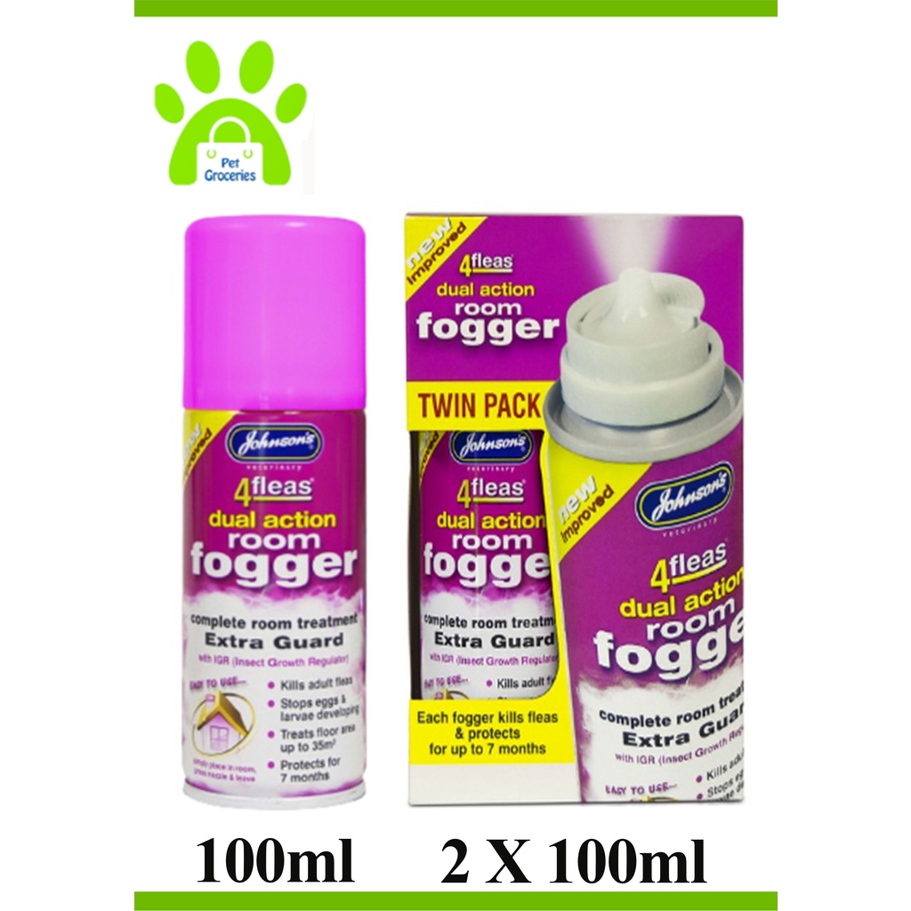 Johnson's 4fleas Room Fogger ( 1 x 100ml ) / ( 2 x 100 ml ) Shopee