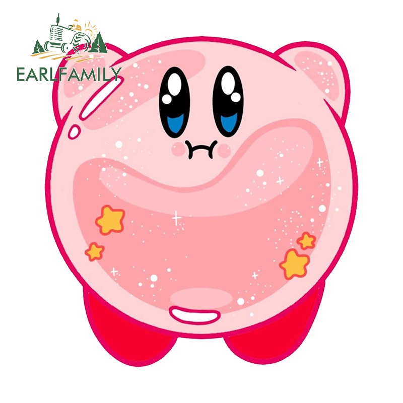 EARLFAMILY 13cm x12.3cm for Kirby Anime Car Decal Vinyl Waterproof Auto