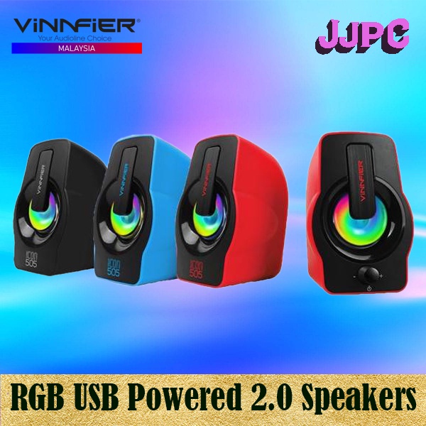 Vinnfier Icon 505 2.0 PC Stereo USB Speaker Portable Size 3.5mm USB ...