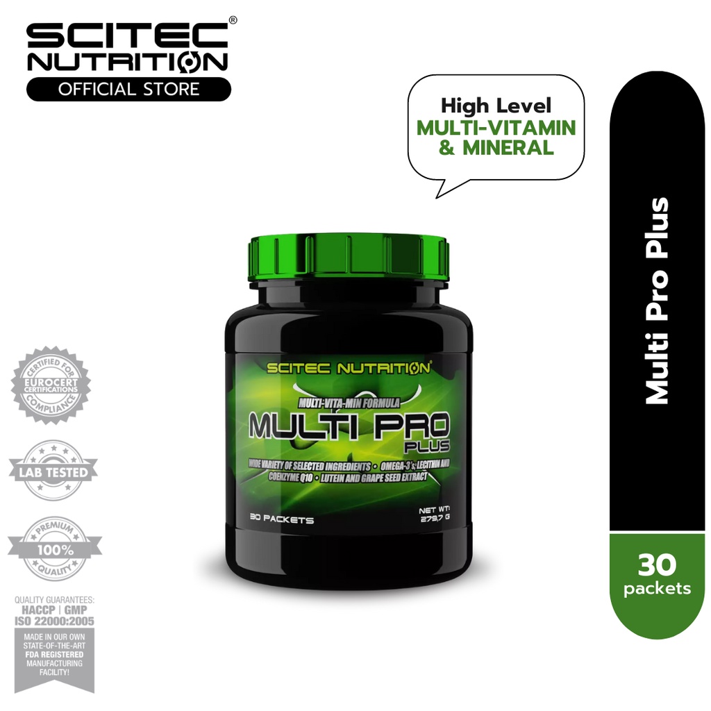 Scitec Nutrition Multi Pro Plus / Multi-Vitamins (30 Packets) | Shopee ...