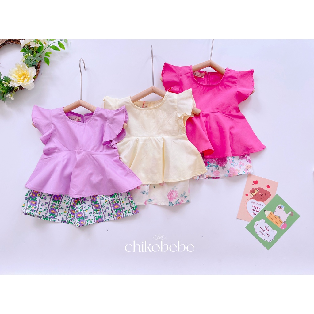 [15years old] Chikobebe Baby Girl Tshirt Short Pant Set Kid Girl