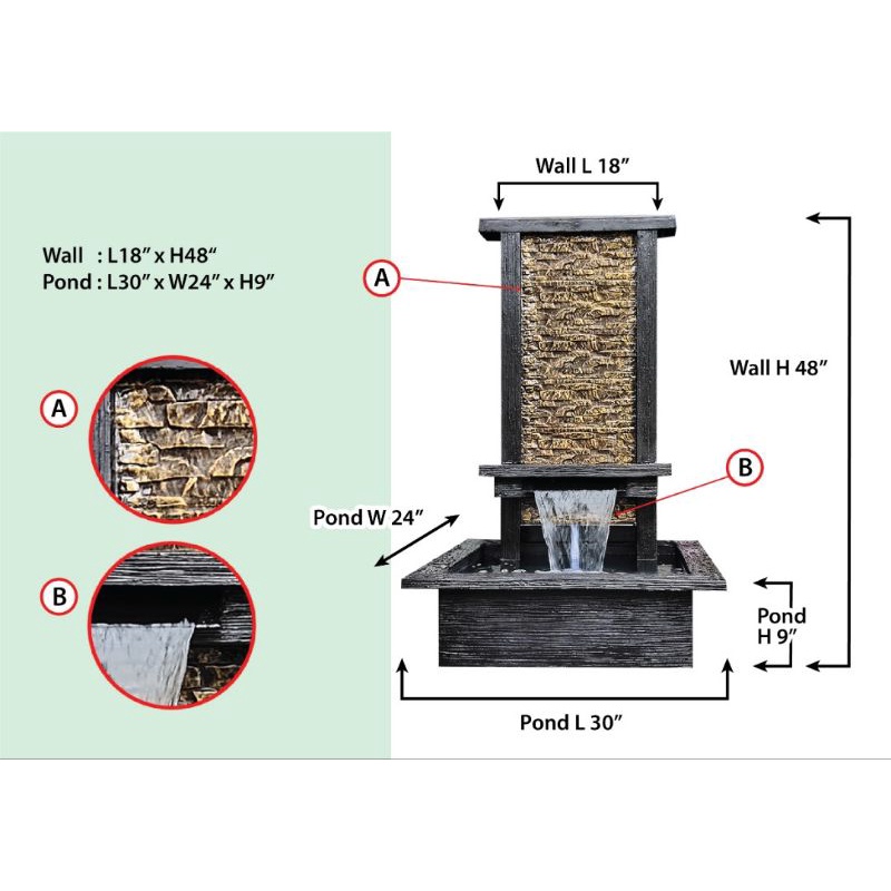 water fountain(fiber waterfall) | Shopee Malaysia