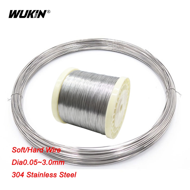 304 Stainless Steel Wire – 0.1mm To 3mm Thick, Soft Or Hard, Rustproof (Choose Size)