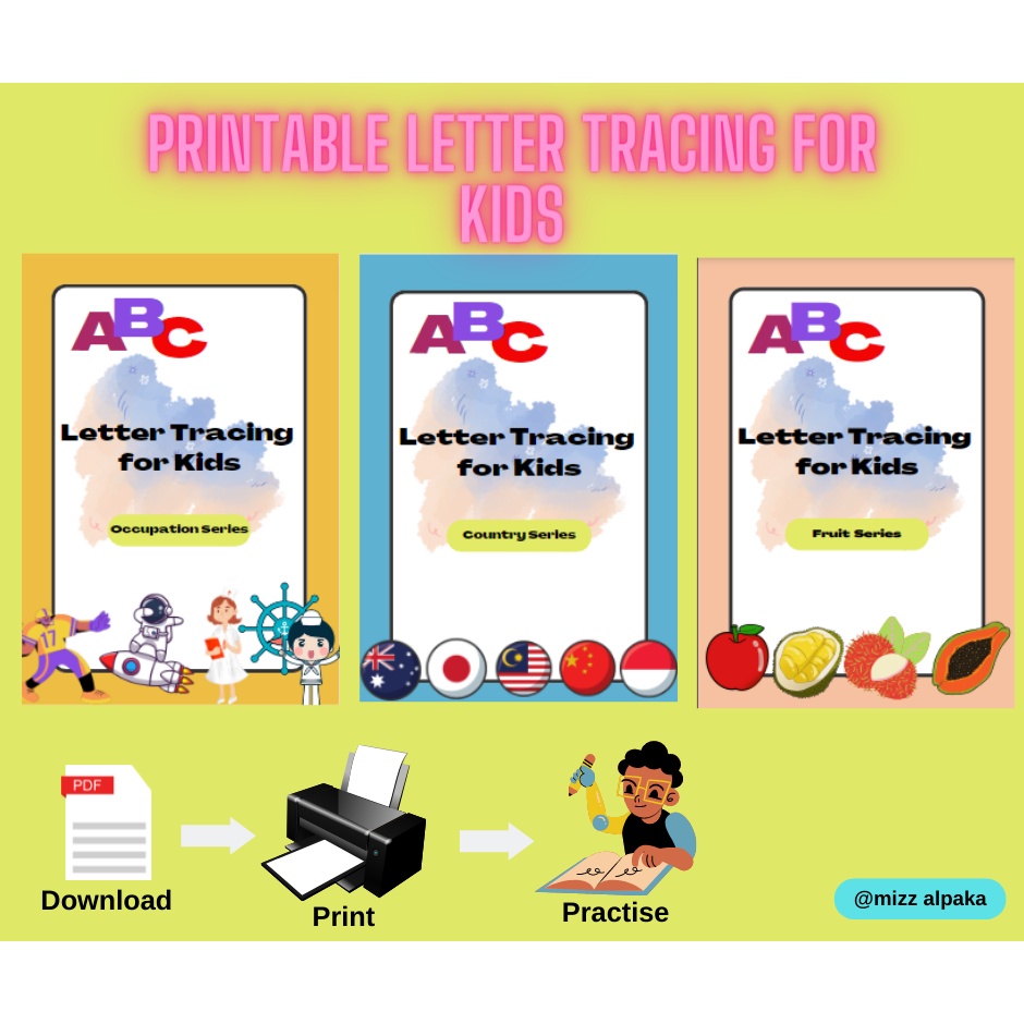 [PDF Printable] Alphabet Tracing A-Z | Letter Tracing A-Z | For