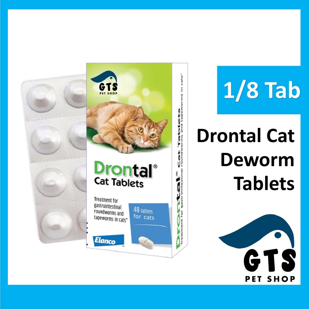 Drontal Cat Deworming Tablet Ubat Cacing Kucing 1 Tablet / 8 Tablet
